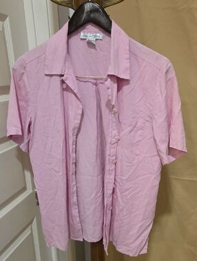 Anna And Frank Pink Short-Sleeve Button-Down Shirt